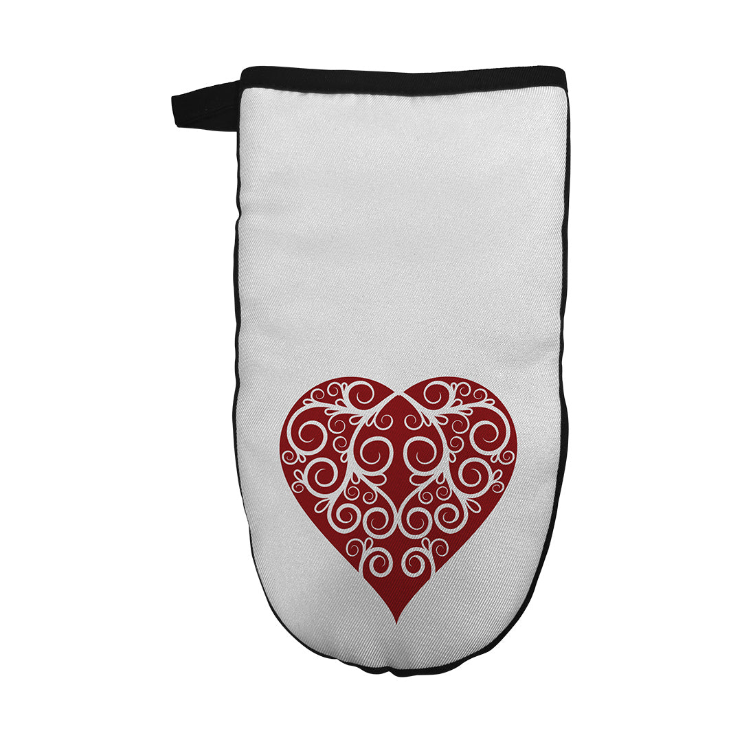 Oven Mitt Intricate Heart