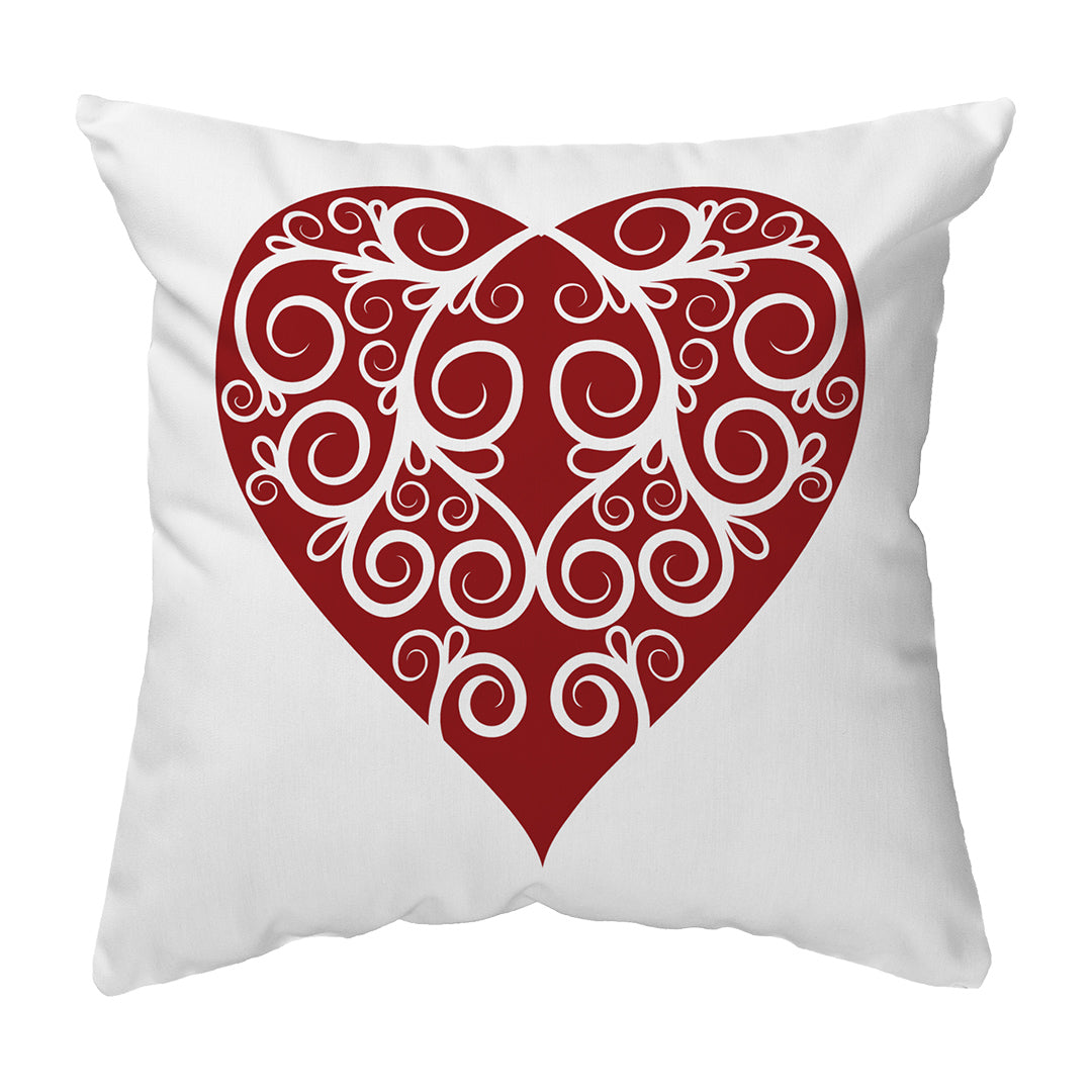 Throw Pillow Intricate Heart