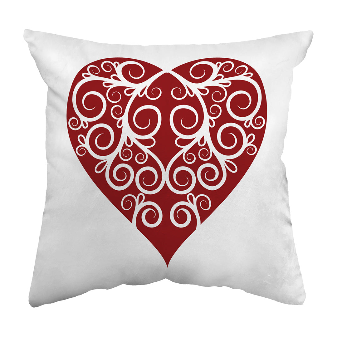 Zippered Pillow Intricate Heart