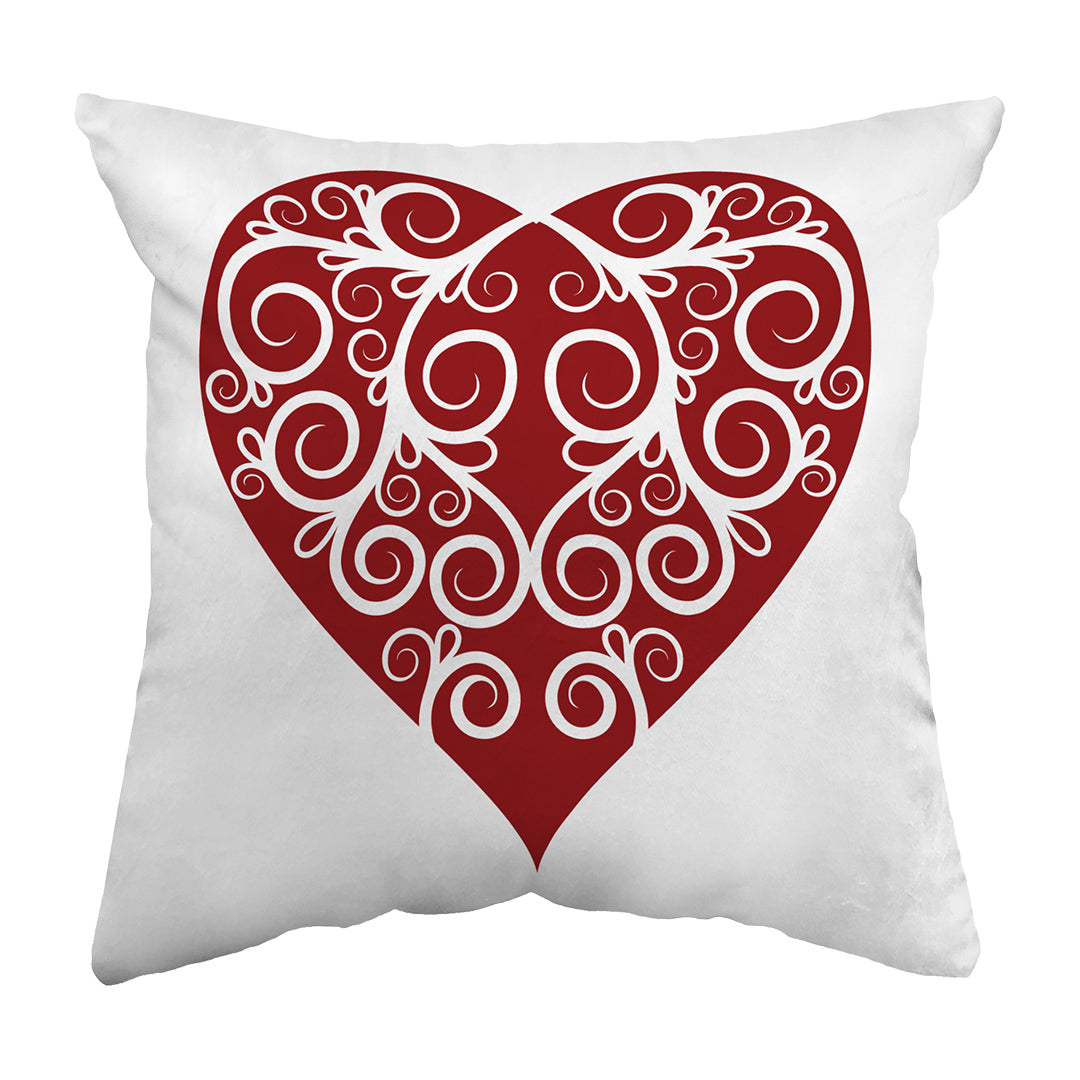 Zippered Pillow Intricate Heart