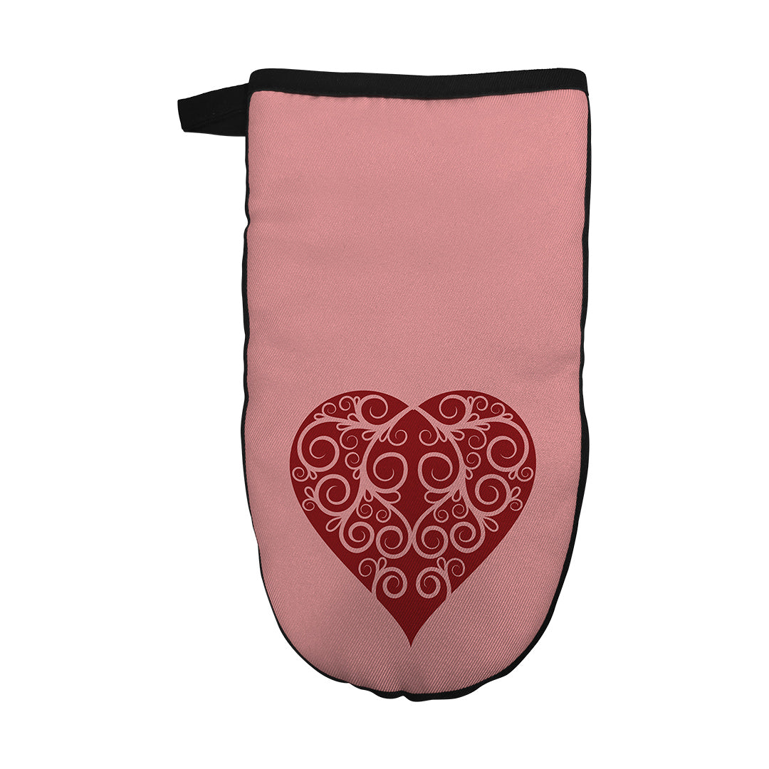 Oven Mitt Intricate Heart