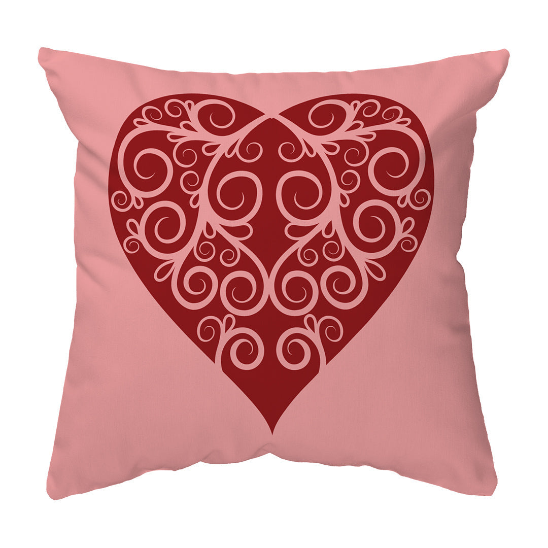 Throw Pillow Intricate Heart