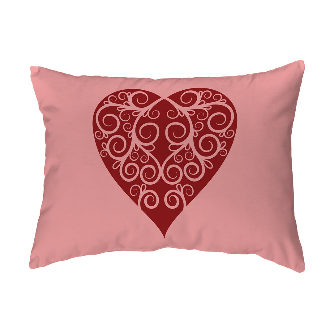 Throw Pillow Intricate Heart