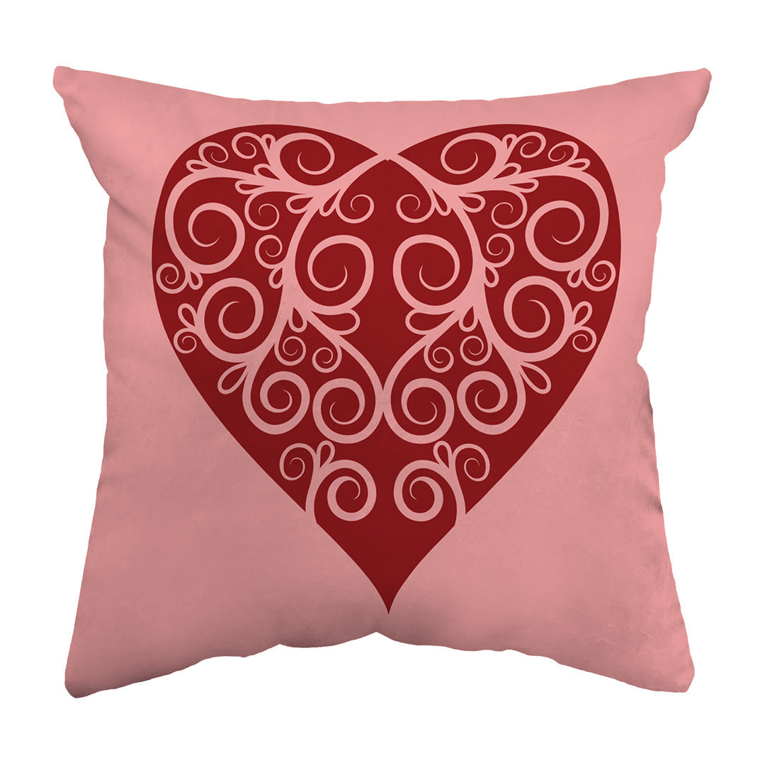 Throw Pillow Intricate Heart