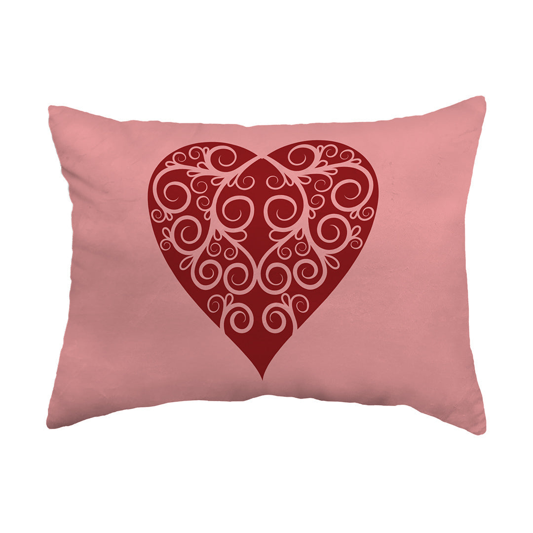 Zippered Pillow Intricate Heart