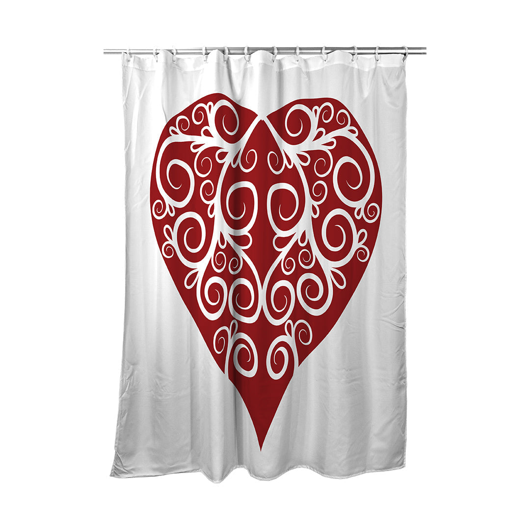 Shower Curtain Intricate Heart