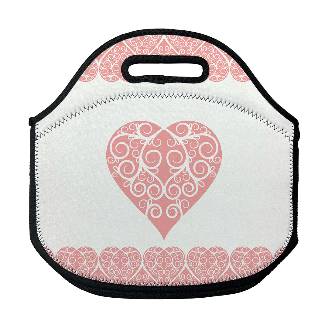 Lunch Bag Intricate Heart Ribbon