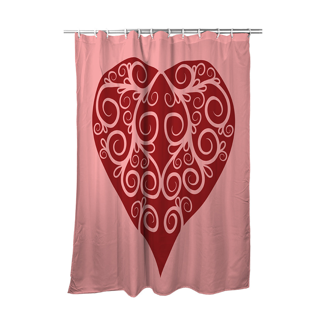 Shower Curtain Intricate Heart