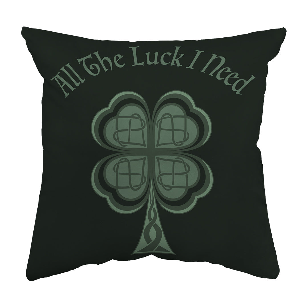 Throw Pillow Lucky Four Leaf Clover
