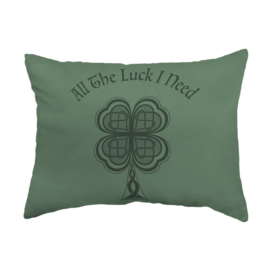 Zippered Pillow Lucky Four Leaf Clover