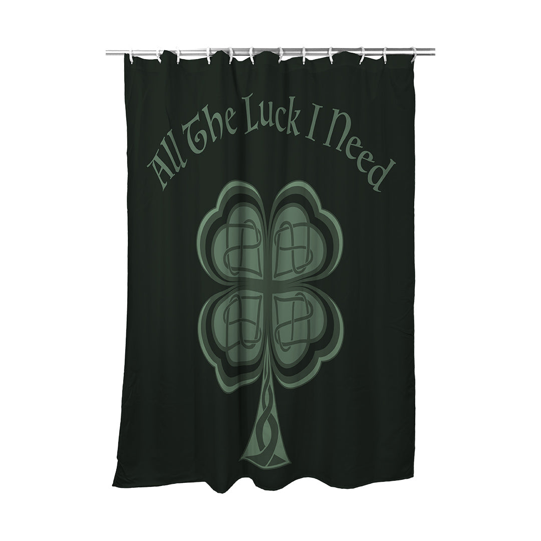Shower Curtain Lucky Four Leaf Clover