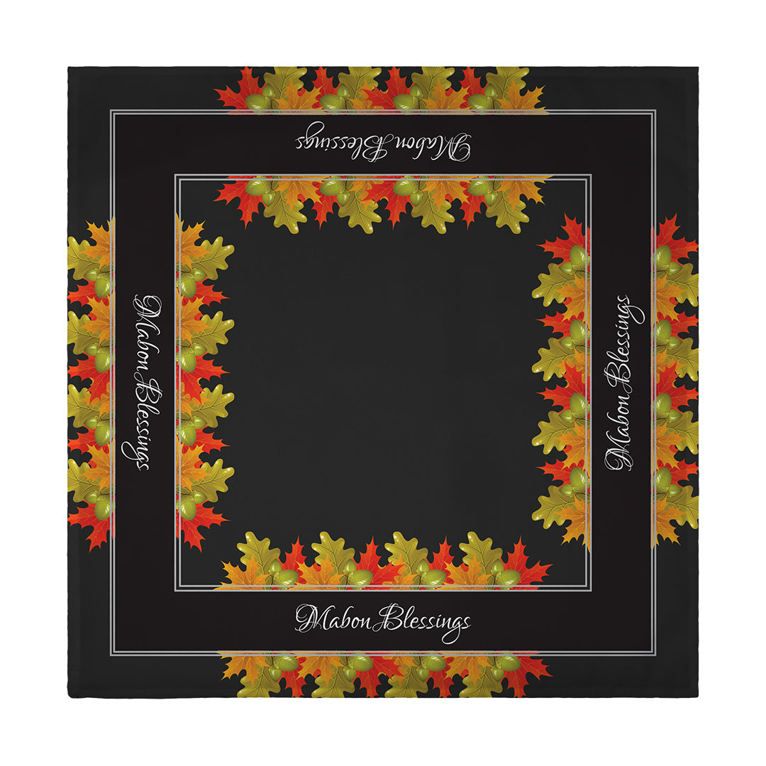 Napkin Mabon Blessings Leaves