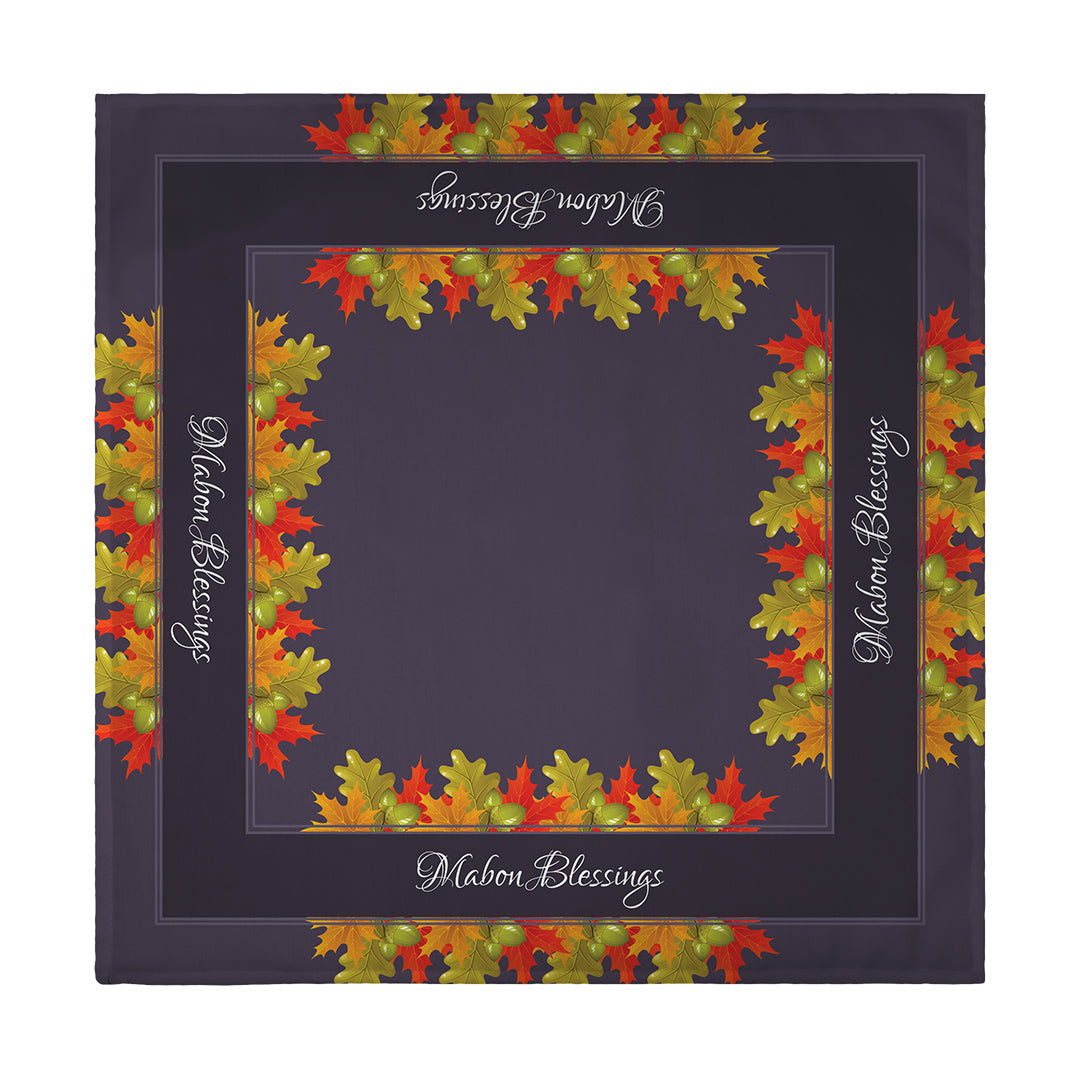 Napkin Mabon Blessings Leaves