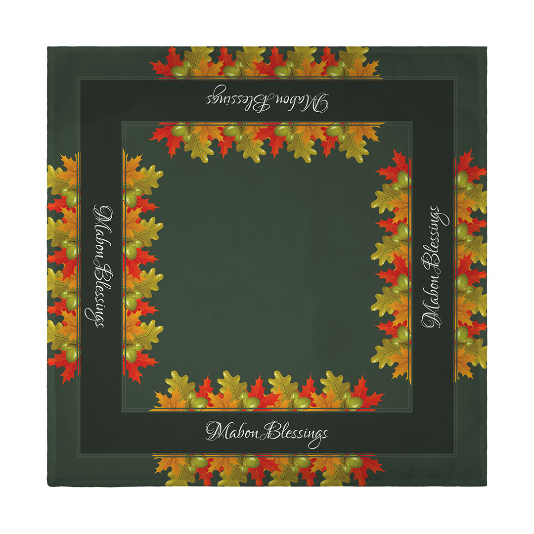 Napkin Mabon Blessings Leaves