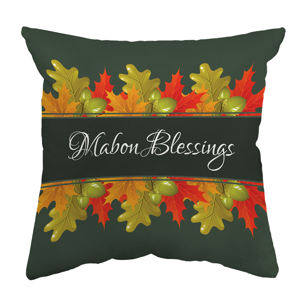 Zippered Pillow Mabon Blessings Leaves