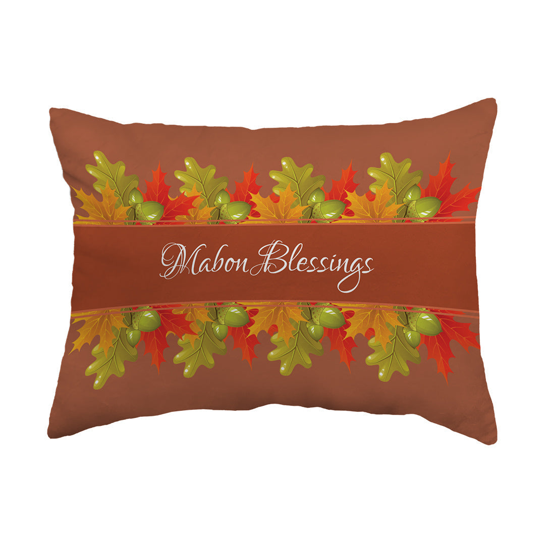 Zippered Pillow Shell Mabon Blessings Leaves