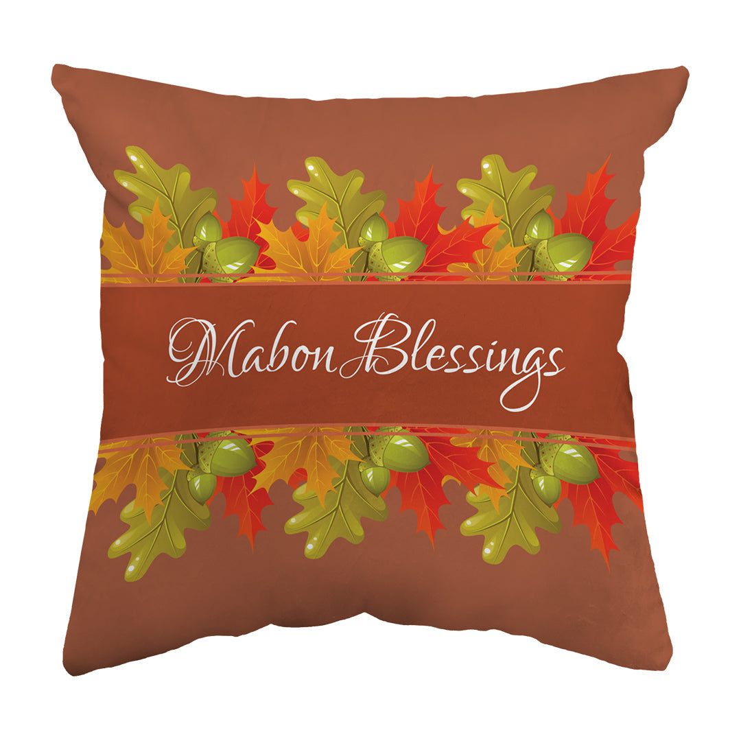 Zippered Pillow Mabon Blessings Leaves