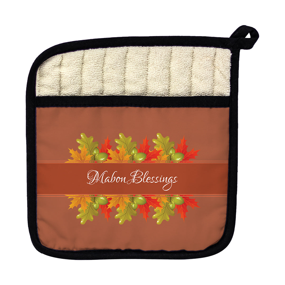 Pot Holder Mabon Blessings Leaves