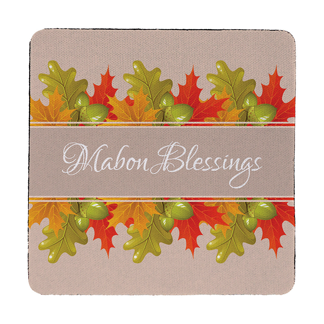 Coaster Mabon Blessings Leaves