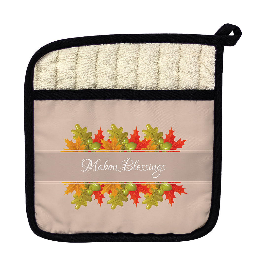 Pot Holder Mabon Blessings Leaves