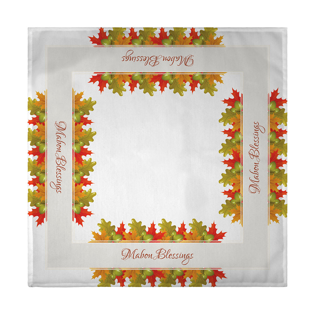 Napkin Mabon Blessings Leaves