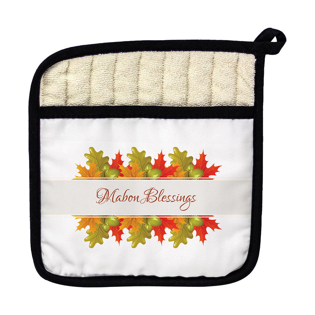 Pot Holder Mabon Blessings Leaves