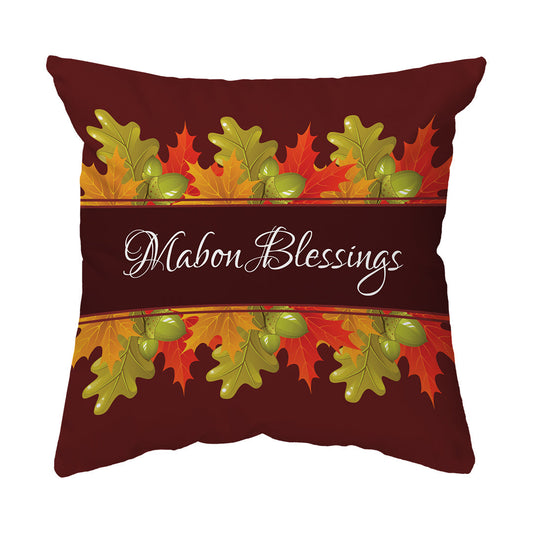 Zippered Pillow Shell Mabon Blessings Leaves