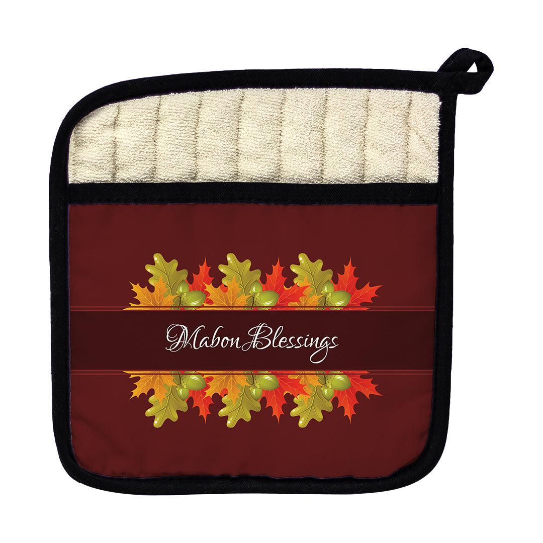 Pot Holder Mabon Blessings Leaves