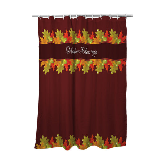 Shower Curtain Mabon Blessings Leaves