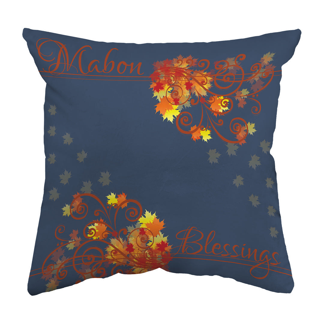 Throw Pillow Mabon Blessings Swirls