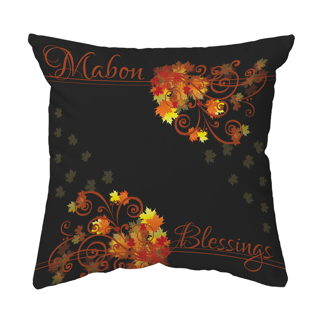 Throw Pillow Mabon Blessings Swirls