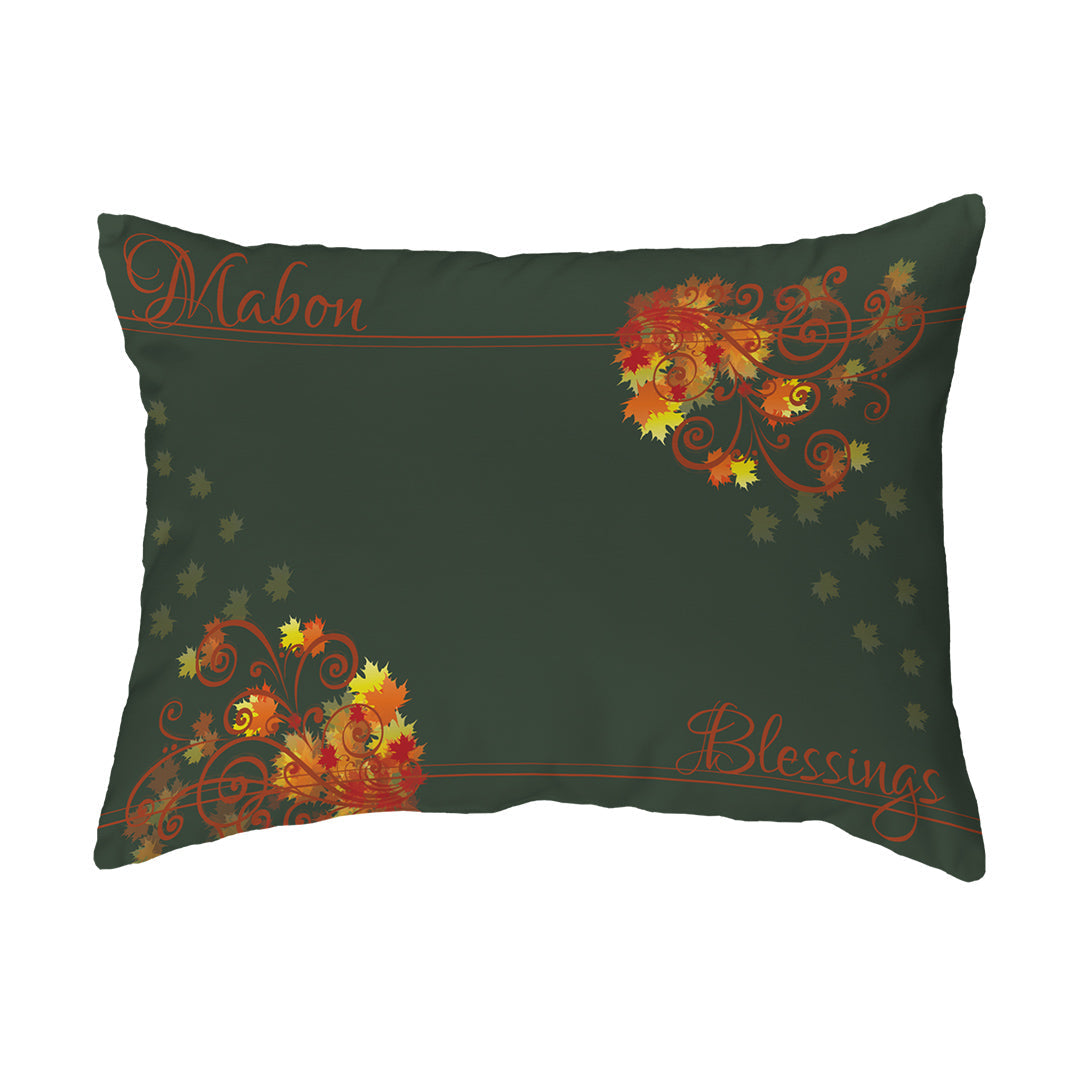 Throw Pillow Mabon Blessings Swirls