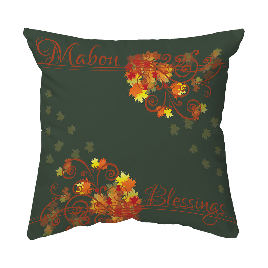 Throw Pillow Mabon Blessings Swirls