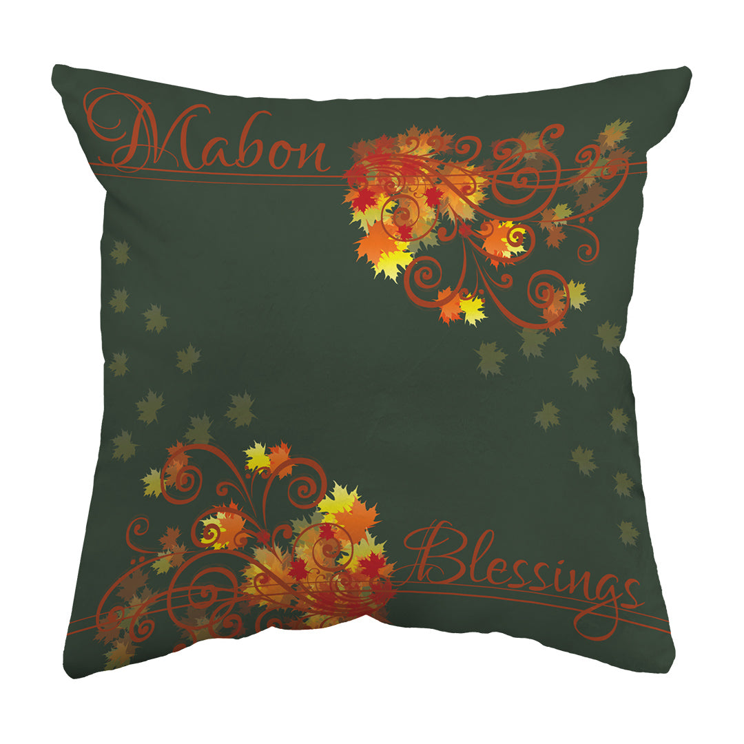 Throw Pillow Mabon Blessings Swirls