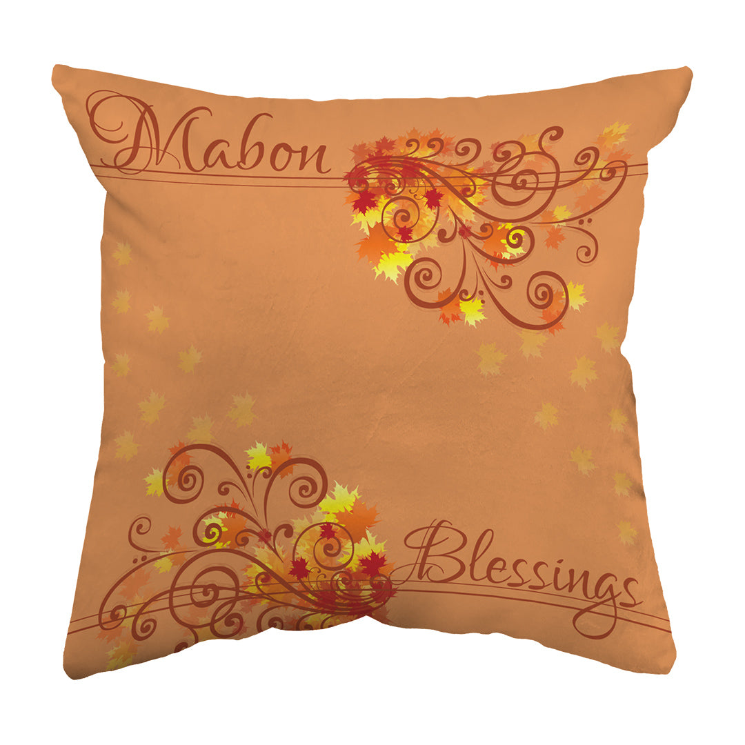 Throw Pillow Mabon Blessings Swirls