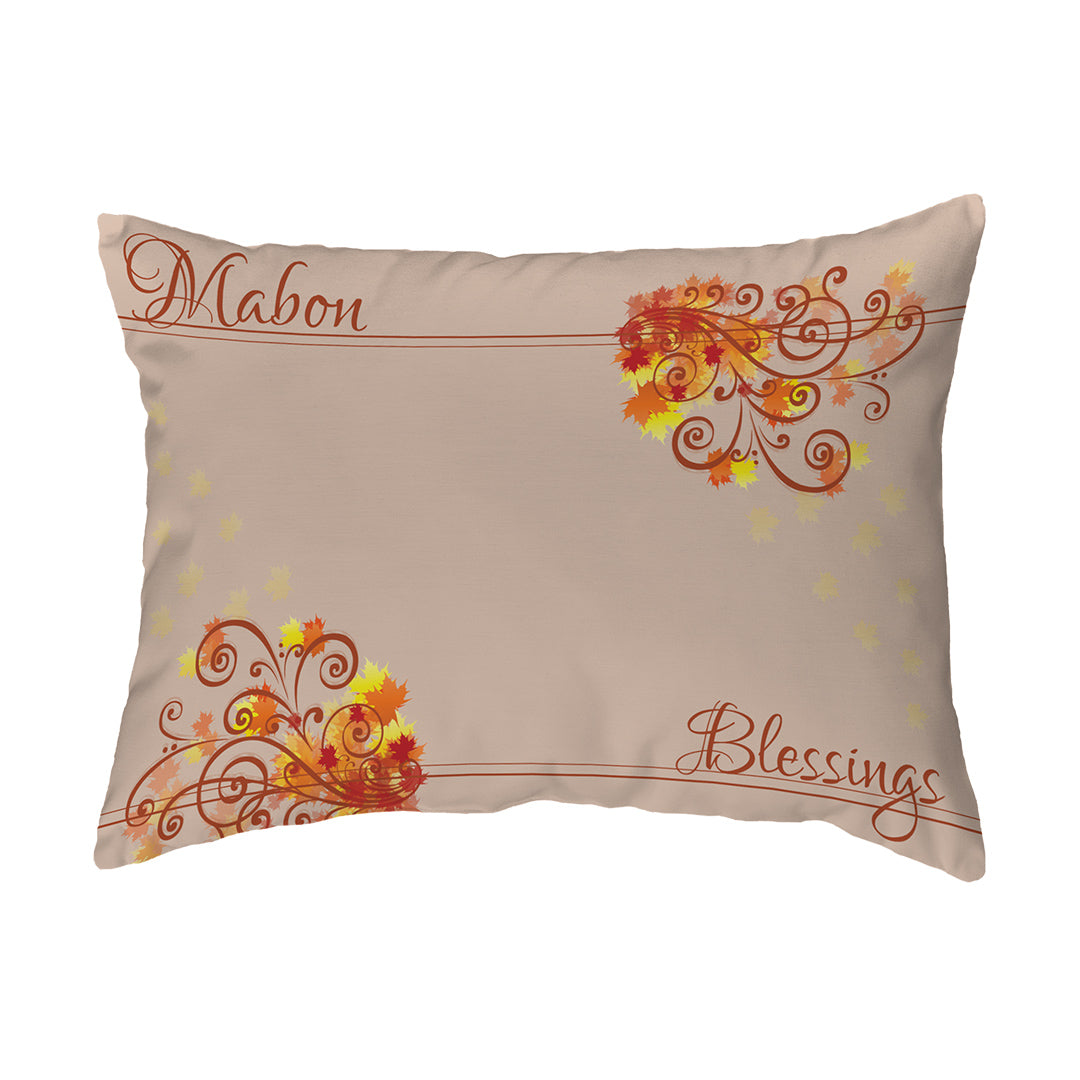 Throw Pillow Mabon Blessings Swirls