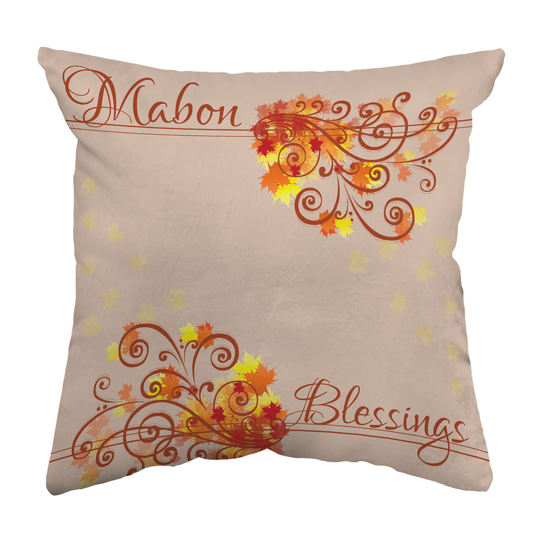 Throw Pillow Mabon Blessings Swirls