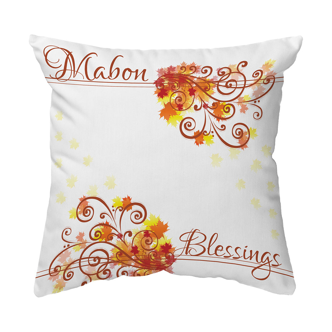 Throw Pillow Mabon Blessings Swirls