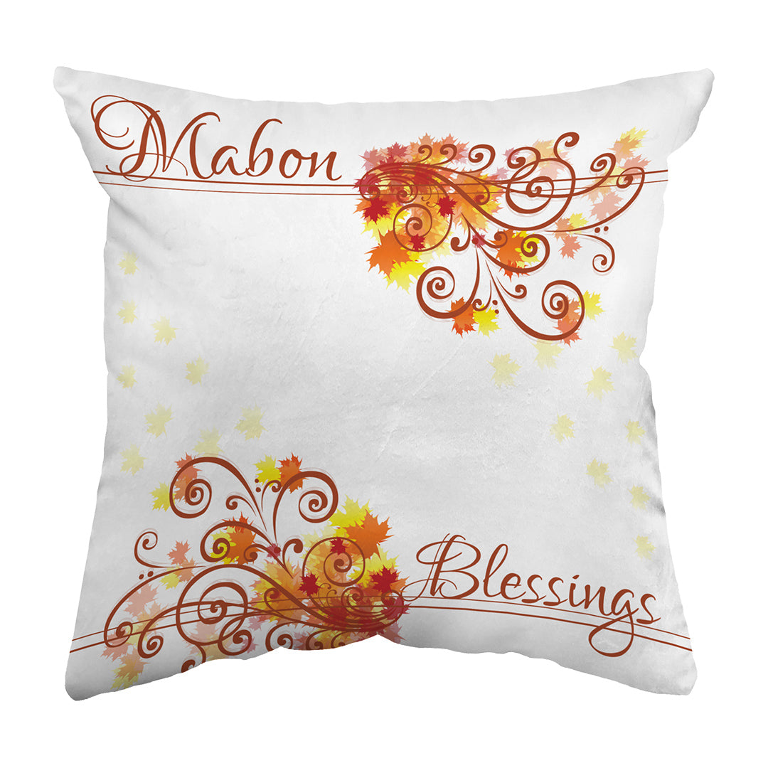 Throw Pillow Mabon Blessings Swirls