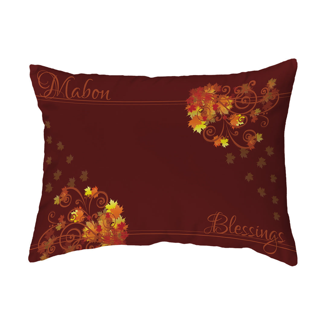 Throw Pillow Mabon Blessings Swirls