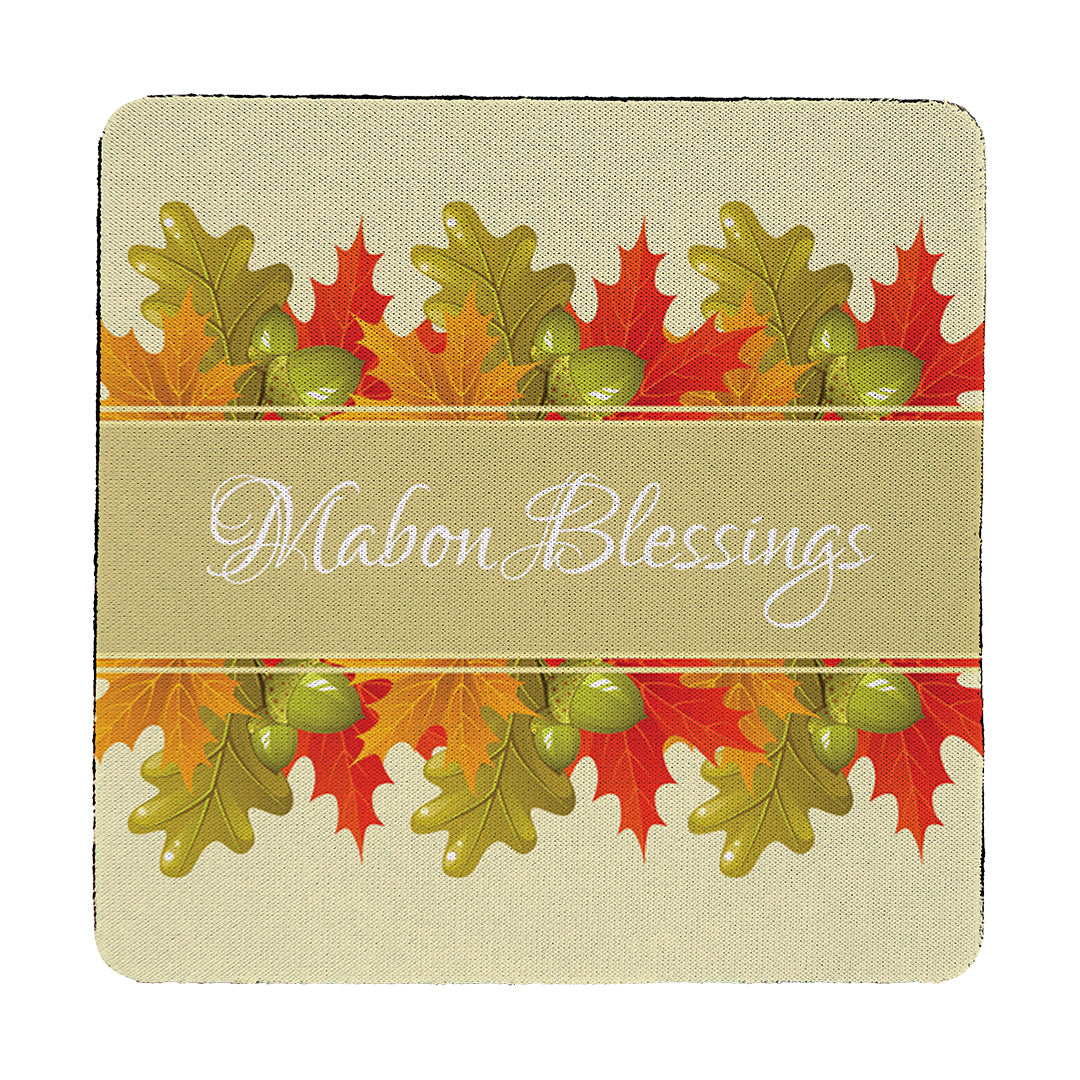 Coaster Mabon Blessings Leaves