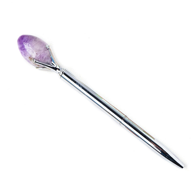 Ballpoint Pen with Polished Stone Egg