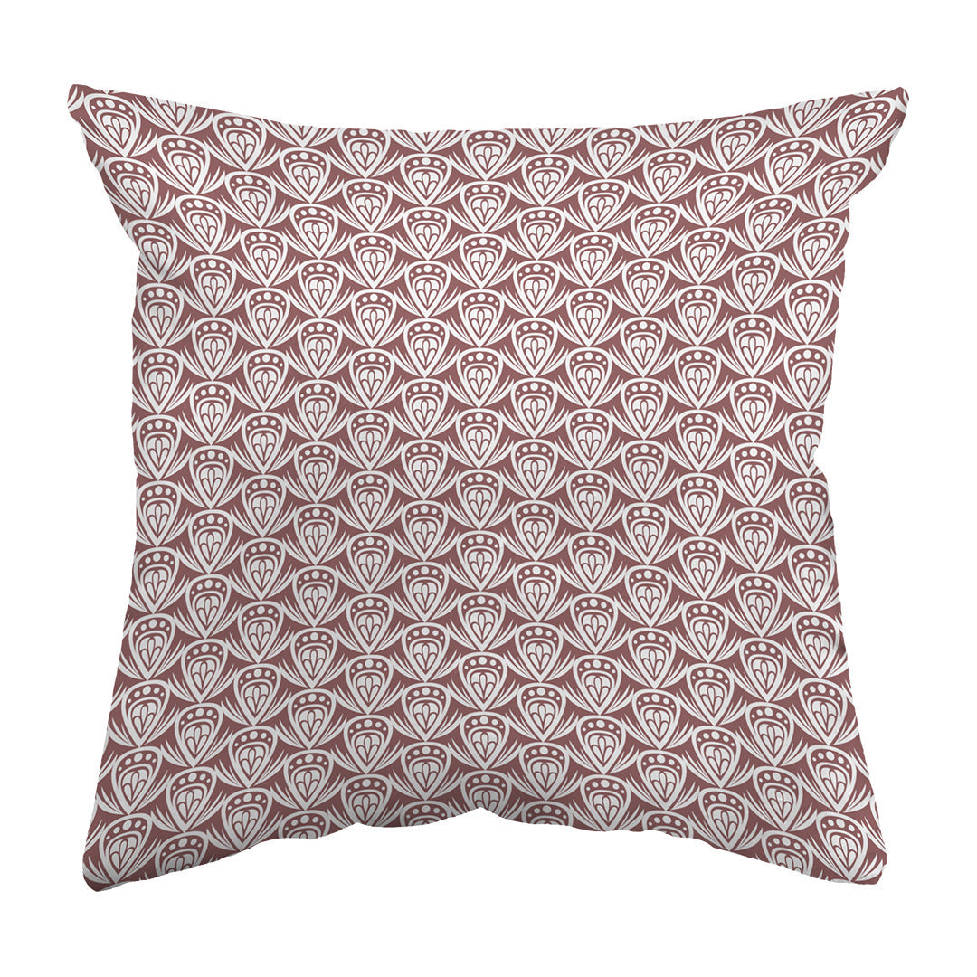 Throw Pillow Patterned Drop Colored