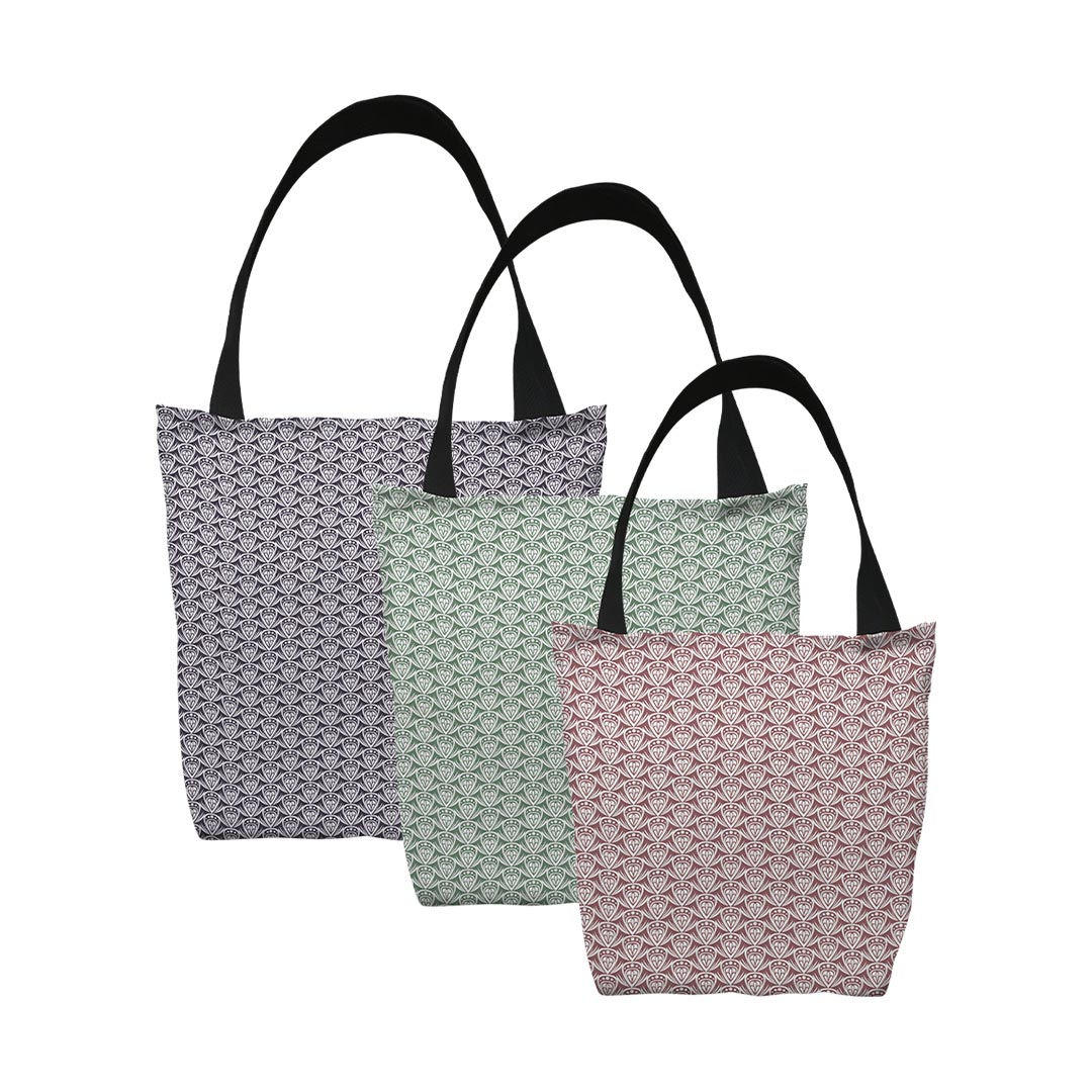 Tote Bags Patterned Drop Colored