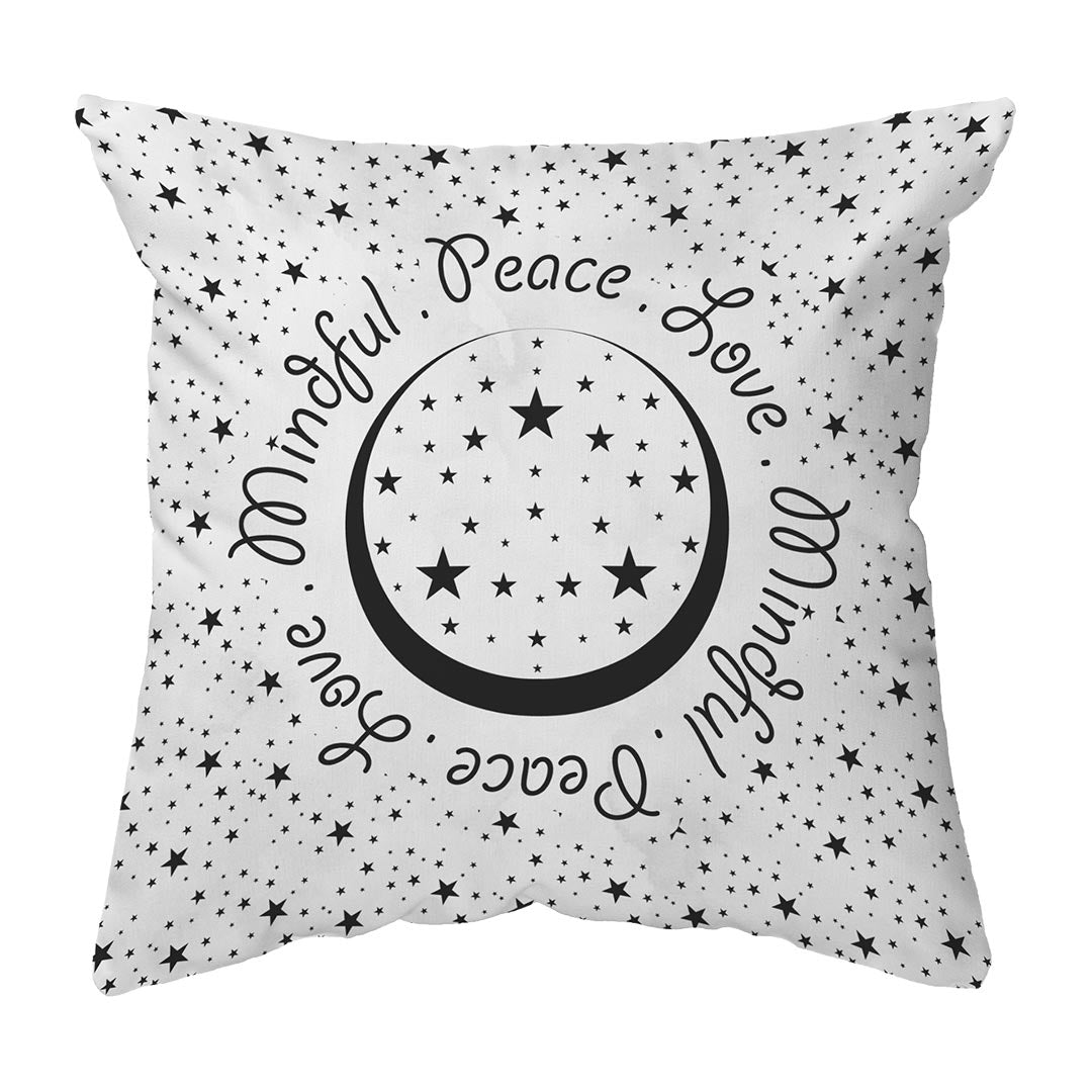 Zippered Pillow Shell Peace.Love.Mindful