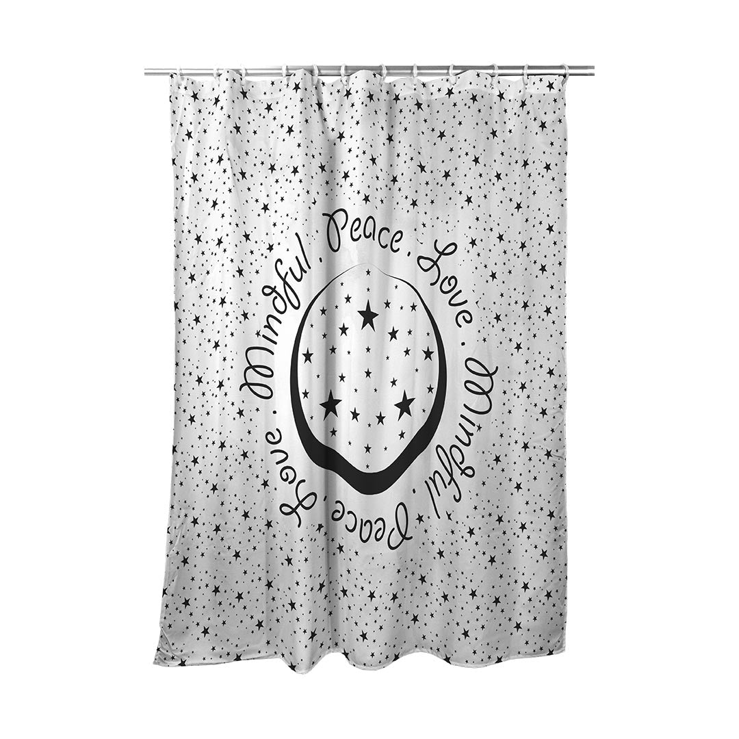 Shower Curtain Peace.Love.Mindful