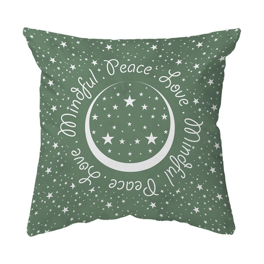 Throw Pillow Peace.Love.Mindful Colored