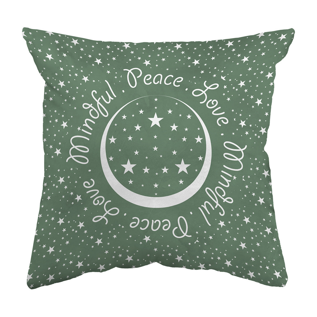 Zippered Pillow Shell Peace.Love.Mindful Colored