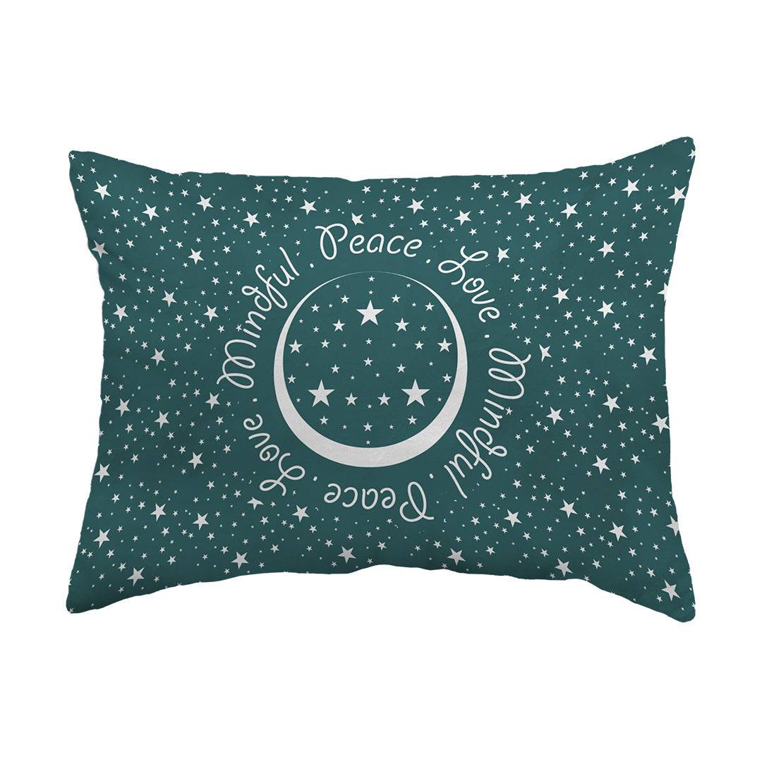 Throw Pillow Peace.Love.Mindful Colored