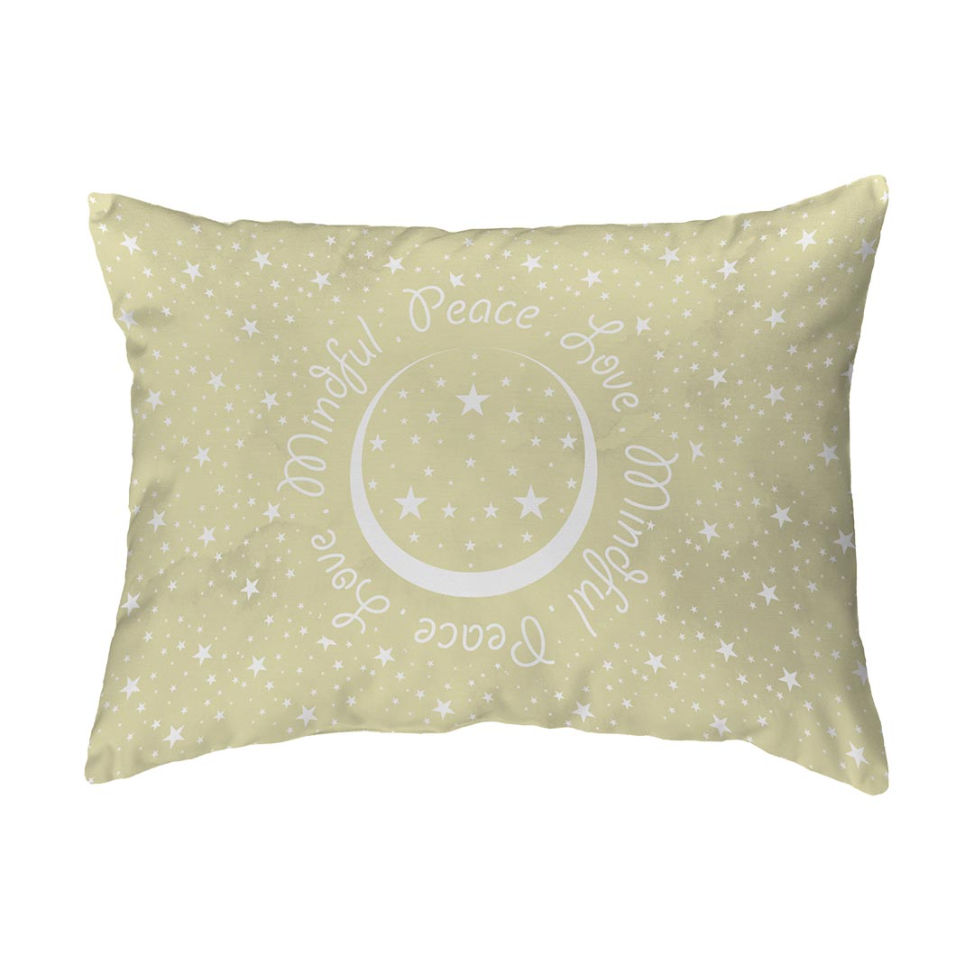 Throw Pillow Peace.Love.Mindful Colored